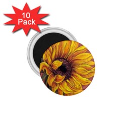 Sunflower 1 75  Magnets (10 Pack)  by Sparkle