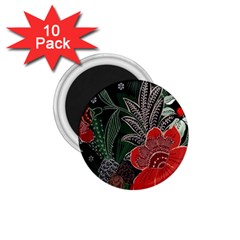 Floral 1 75  Magnets (10 Pack)  by Sparkle