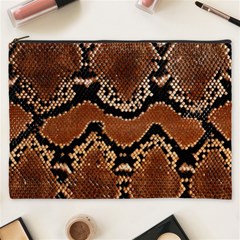 Leatherette Snake 3 Cosmetic Bag (xxxl) by skindeep