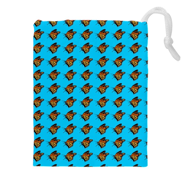 Monarch Butterfly Print Drawstring Pouch (5XL)