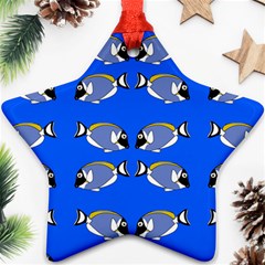 Powder Blue Tang Print Ornament (star) by Kritter