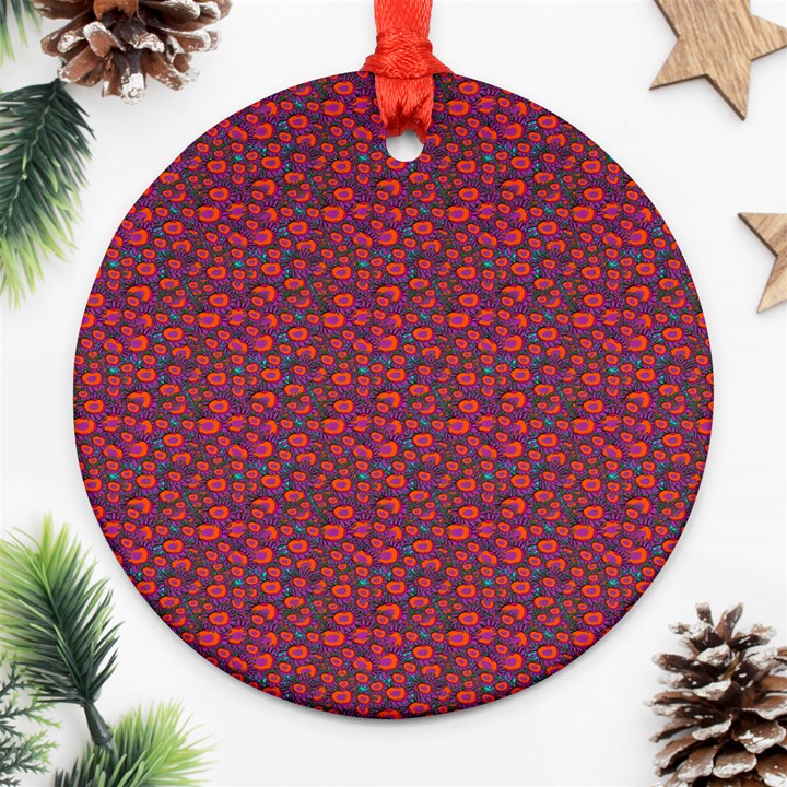 Pink Zoas Print Ornament (Round)