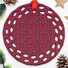 Pink Zoas Print Ornament (round Filigree) by Kritter