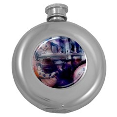 Fog-1-1 Round Hip Flask (5 Oz) by bestdesignintheworld