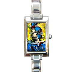 Blue Bird-1-4 Rectangle Italian Charm Watch by bestdesignintheworld