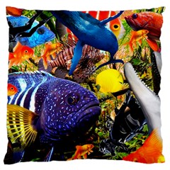 The Life Aquatic Large Cushion Case (one Side) by impacteesstreetwearcollage