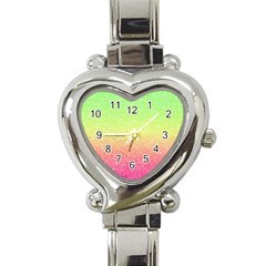 Ombre Glitter  Heart Italian Charm Watch by Colorfulart23