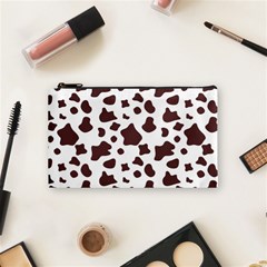 Brown Cow Spots Pattern, Animal Fur Print Cosmetic Bag (small) by Casemiro