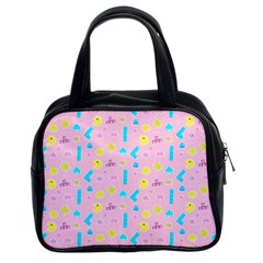 Arcade Dreams Pink Classic Handbag (two Sides) by thePastelAbomination