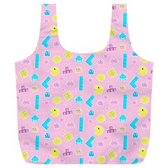 Arcade Dreams Pink Full Print Recycle Bag (xl) by thePastelAbomination