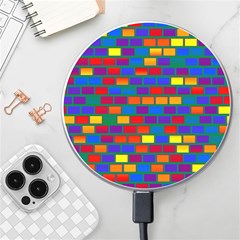 Gay Pride Rainbow Brick Pattern Wireless Charger by VernenInk