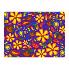 Gay Pride Rainbow Floral Paisley Double Sided Flano Blanket (mini)  by VernenInk