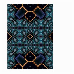 Blue Pattern Large Garden Flag (two Sides) by Dazzleway