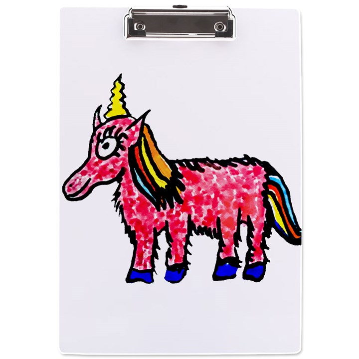 Unicorn Sketchy Style Drawing A4 Clipboard