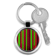 Warped Stripy Dots Key Chain (round) by essentialimage365