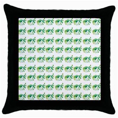 Floral Throw Pillow Case (black) by Sparkle