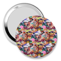 Retro Color 3  Handbag Mirrors by Sparkle