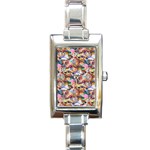 Retro Color Rectangle Italian Charm Watch Front