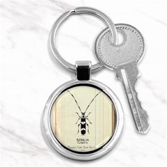 Banded Alder Borer  Key Chain (round) by Limerence