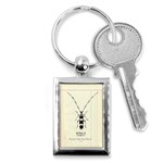 Banded Alder Borer  Key Chain (Rectangle) Front