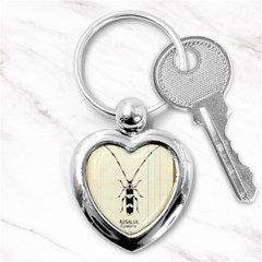 Banded Alder Borer  Key Chain (heart) by Limerence