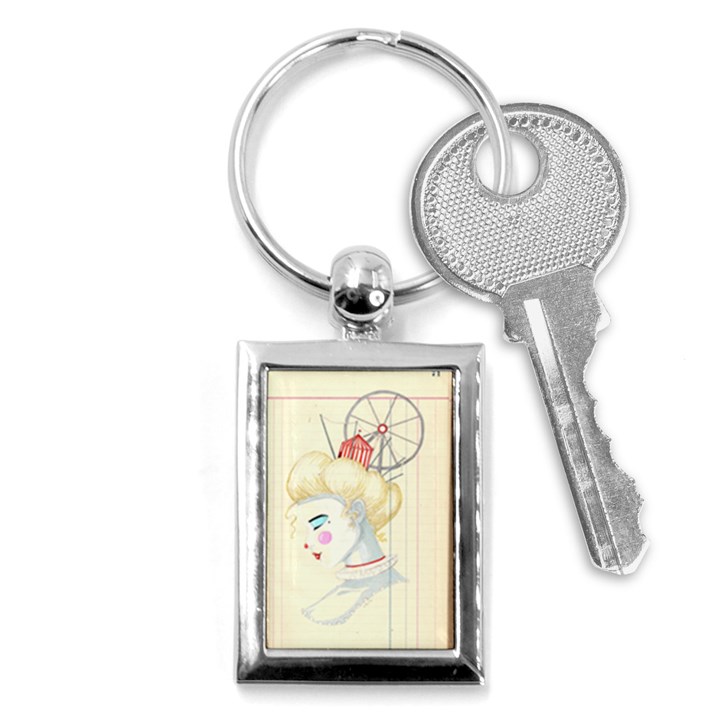 clown maiden Key Chain (Rectangle)