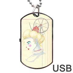 Clown Maiden Dog Tag Usb Flash (one Side) by Limerence