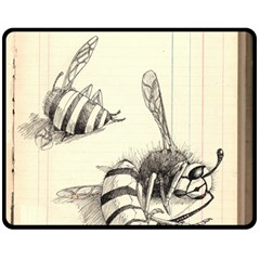 Bees Double Sided Fleece Blanket (medium)  by Limerence