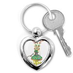 Gold Clown Key Chain (Heart) Front