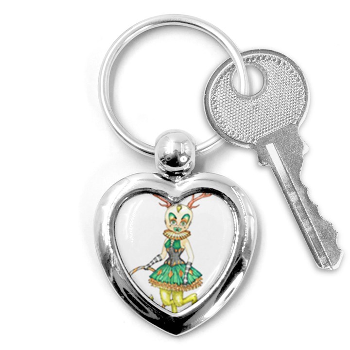 Gold Clown Key Chain (Heart)