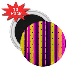 Warped Stripy Dots 2 25  Magnets (10 Pack)  by essentialimage365