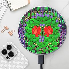 A Island Of Roses In The Calm Sea Wireless Charger by pepitasart