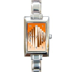 Lines Rectangle Italian Charm Watch by Sparkle