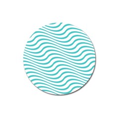 Beach Waves Magnet 3  (round) by Sparkle