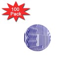 Illusion Waves Pattern 1  Mini Magnets (100 pack)  Front