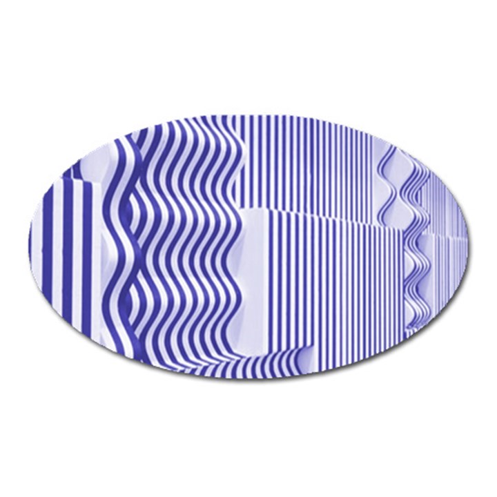 Illusion Waves Pattern Oval Magnet