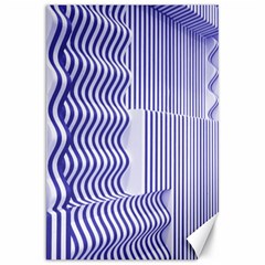 Illusion Waves Pattern Canvas 20  X 30  by Sparkle