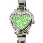 Illusion Waves Pattern Heart Italian Charm Watch Front