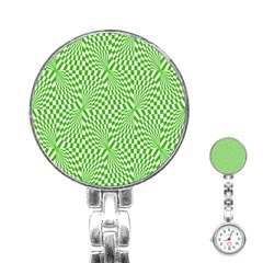 Illusion Waves Pattern Stainless Steel Nurses Watch by Sparkle