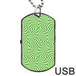 Illusion Waves Pattern Dog Tag USB Flash (Two Sides) Back