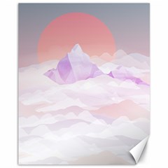 Mountain Sunset Above Clouds Canvas 11  X 14  (unframed) by Givinglala