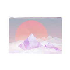 Mountain Sunset Above Clouds Cosmetic Bag (large) by Givinglala