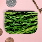 Green  Waves Abstract Series No11 Mini Coin Purse Front