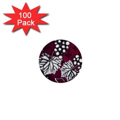 Grapes On Purple 1  Mini Buttons (100 Pack)  by Pixelchicken