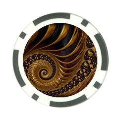 Shell Fractal In Brown Poker Chip Card Guard by SomethingForEveryone