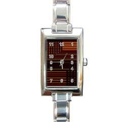 Gradient Rectangle Italian Charm Watch by Sparkle