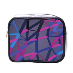 3d Lovely Geo Lines Mini Toiletries Bag (one Side) by Uniqued