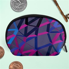 3d Lovely Geo Lines Accessory Pouch (large) by Uniqued