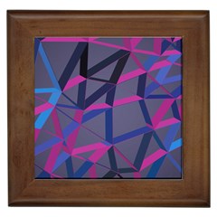 3d Lovely Geo Lines Framed Tile by Uniqued