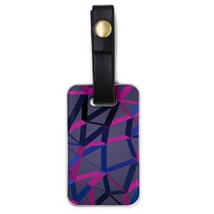 3d Lovely Geo Lines Luggage Tag (one Side) by Uniqued